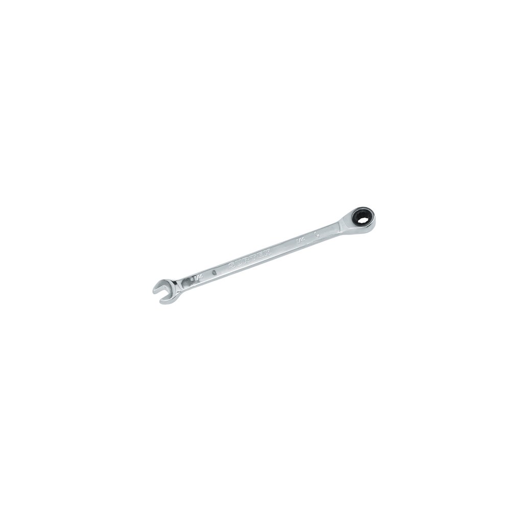 Llave combinada pulido espejo de matraca en pulgadas, 12 puntas, 1/4" Surtek