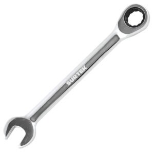 Llave combinada pulido espejo de matraca en pulgadas, 12 puntas, 9/16" Surtek