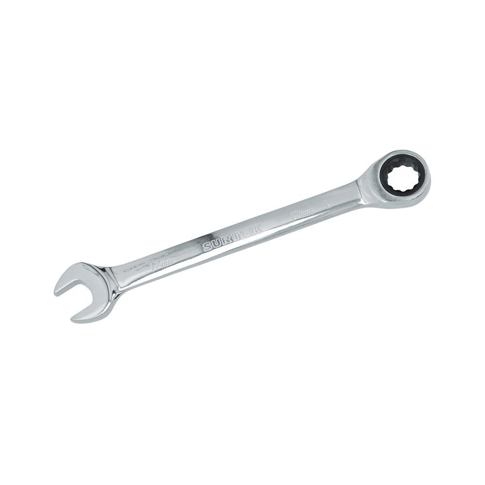 Llave combinada pulido espejo de matraca métrica, 12 puntas, 17mm Surtek