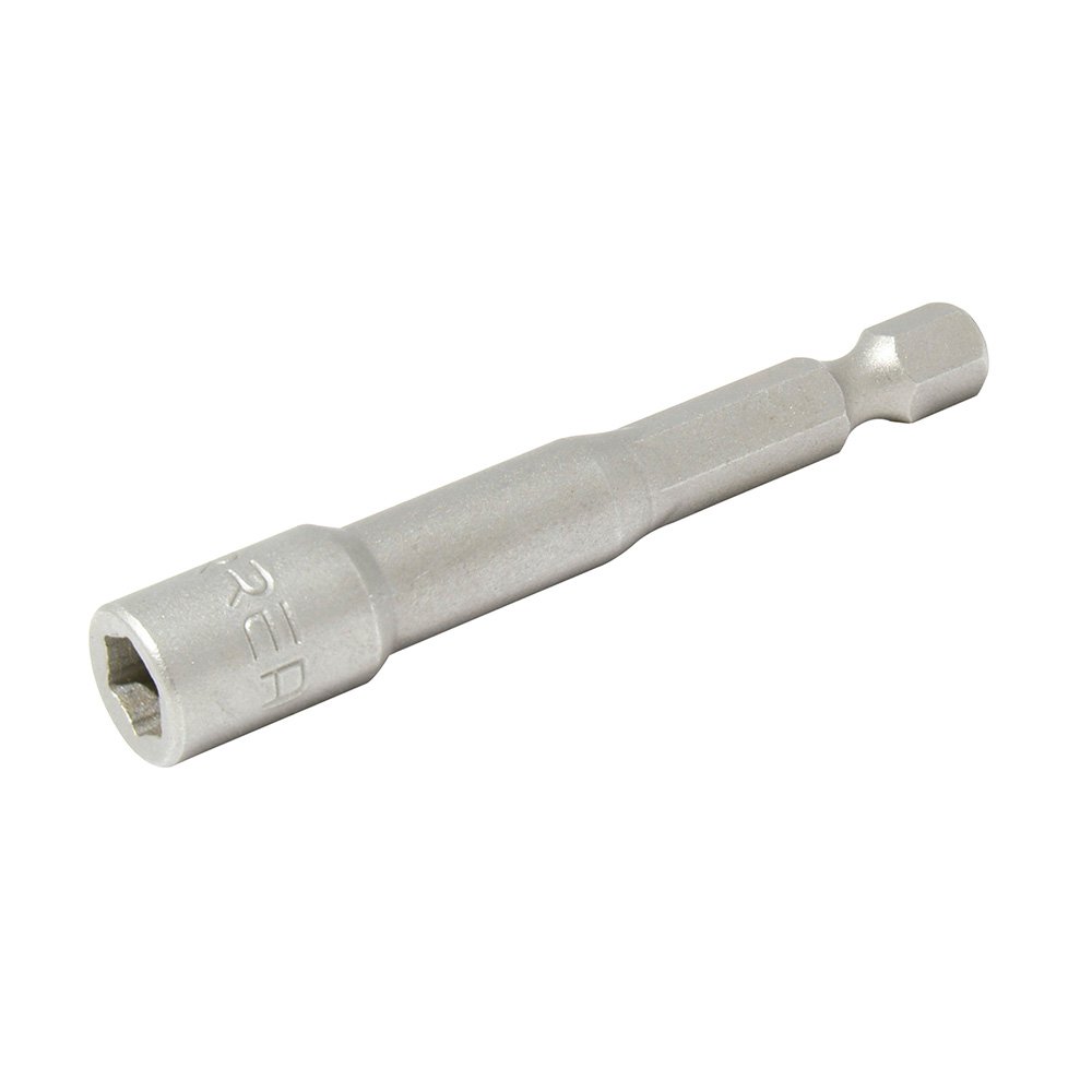 6 Pza Punta de caja de poder con imán métrica hexágono de 1/4", 8mm x 1-7/8" Urrea