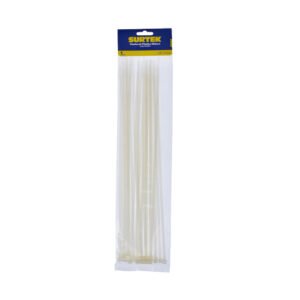 Cinchos plásticos 368 x 4.6 mm, tensión 22 kg de 25 piezas, color blanco Surtek