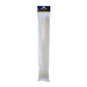 Cinchos plásticos 500 x 7.8 mm, tensión 70 kg de 50 piezas, color blanco Surtek