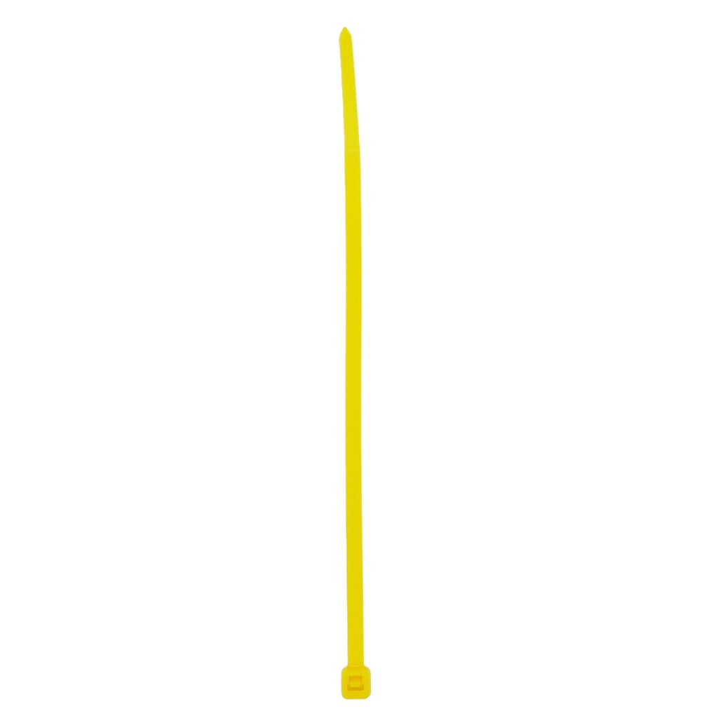 10 Pza Cinchos plásticos 300 x 4.6 mm, tensión 22 kg de 50 piezas, color amarillo Surtek