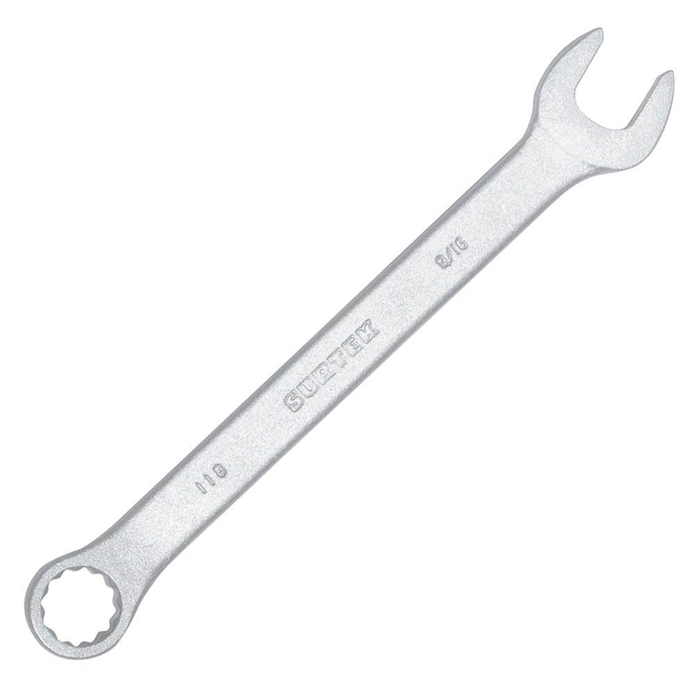 6 Pza Llave combinada satinada en pulgadas, 12 puntas, 9/16" Surtek