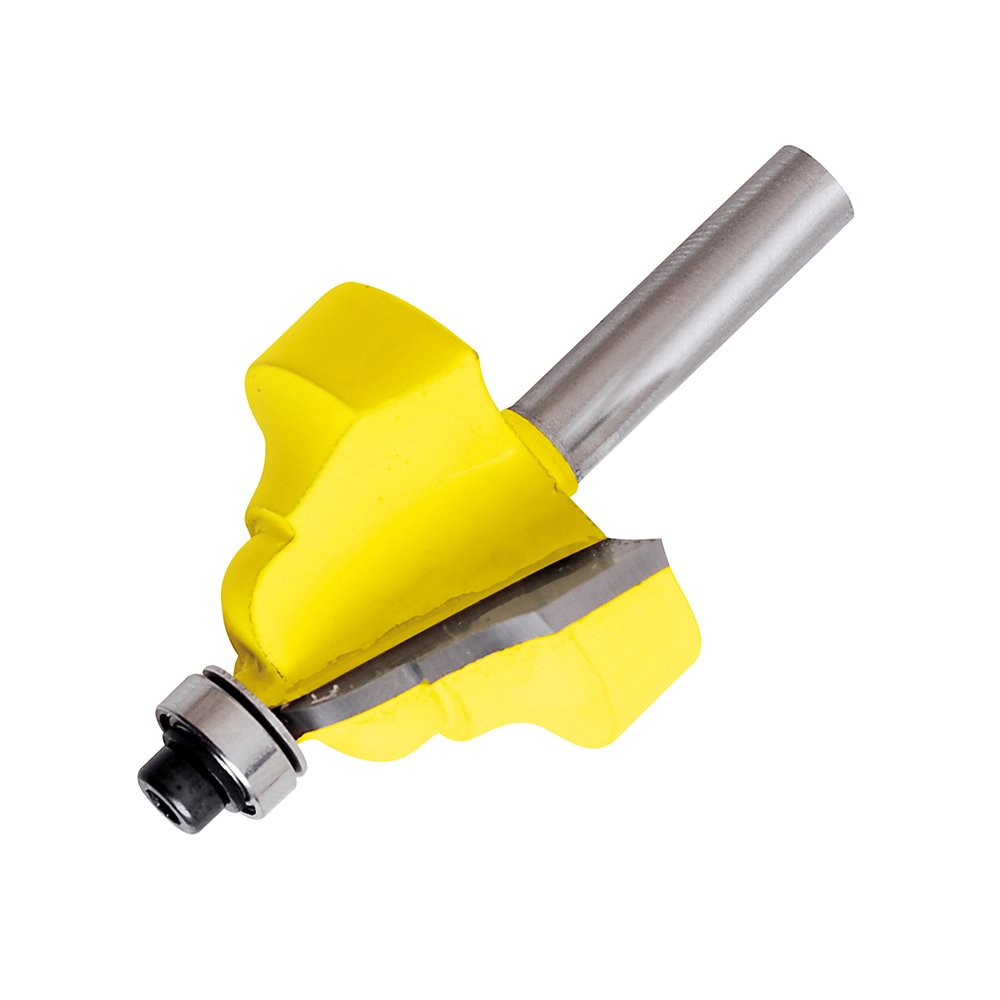 Broca para router de acero romana con balero 1-3/8" zanco de 1/4" Surtek
