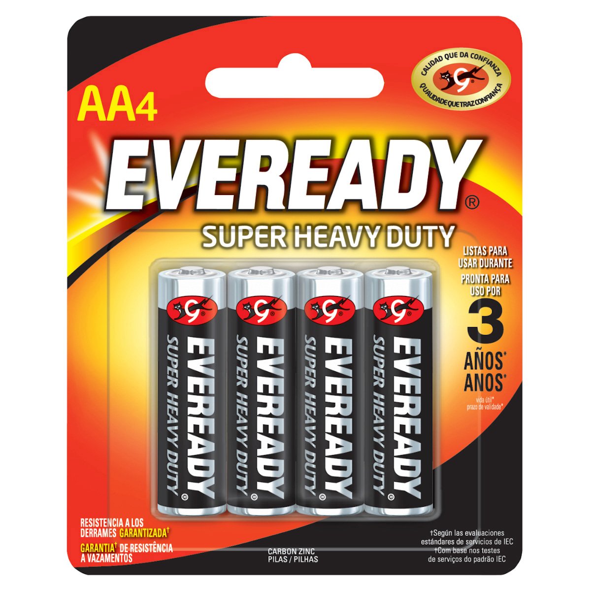 12 Pza Pila alcalina Eveready® "AA", 4 piezas Surtek