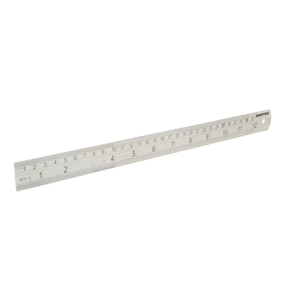 6 Pza Regla de acero inoxidable 12" Surtek