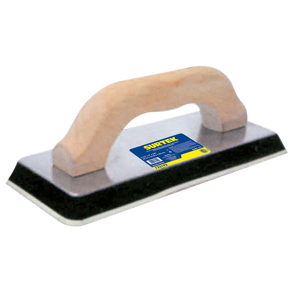 3 Pza Flota de hule acabado liso con mango de madera 9-1/2" x 4" x 5/8" Surtek