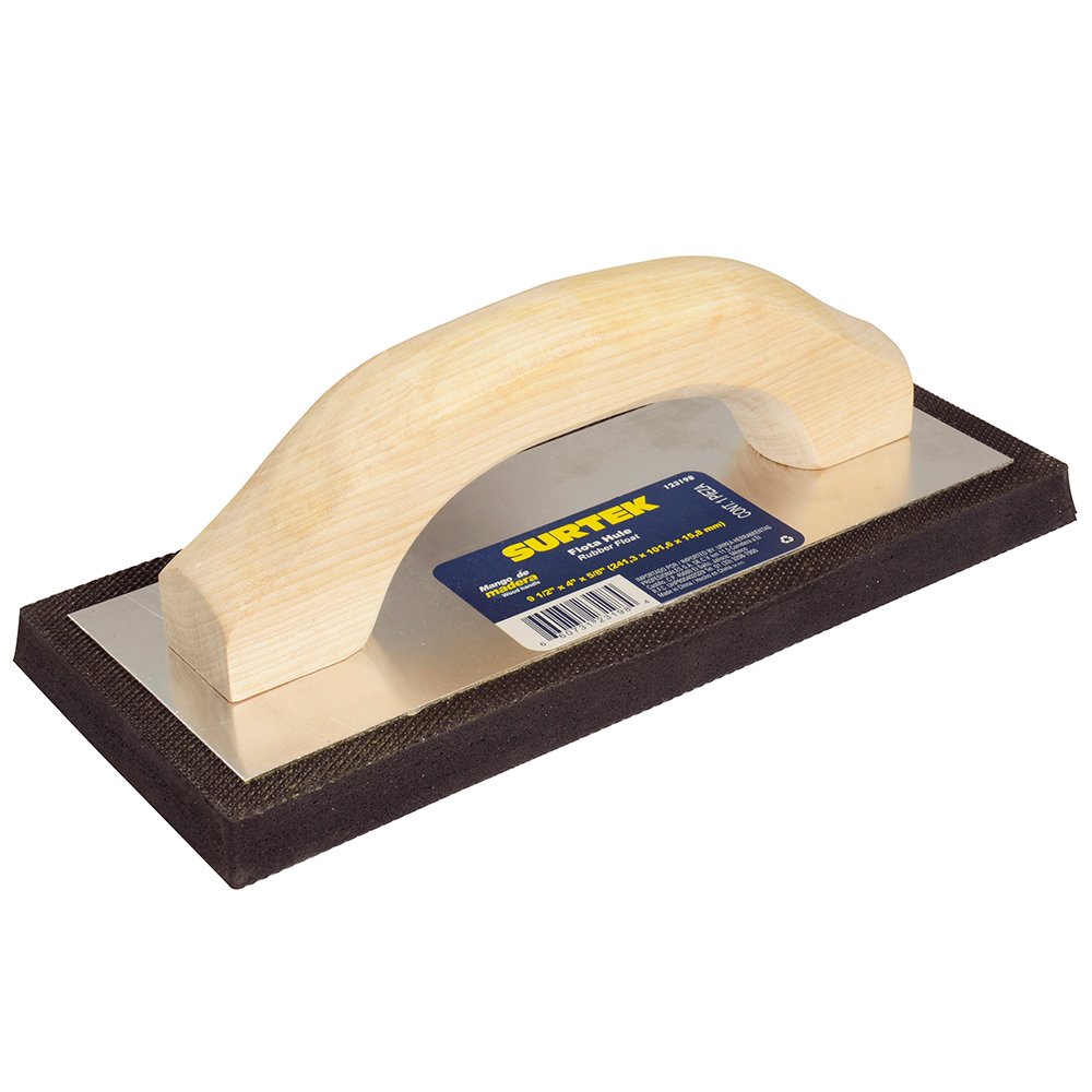3 Pza Flota de hule acabado fino con mango de madera 9-1/2" x 4" x 5/8" Surtek