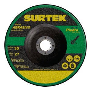 Disco abrasivo tipo 27 para piedra 9" x 1/8" Surtek