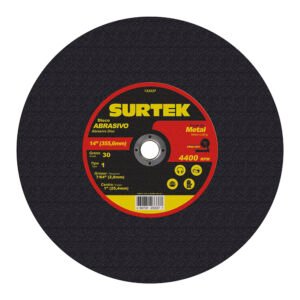 Disco abrasivo tipo 1 para metal 14" x 7/64" Surtek