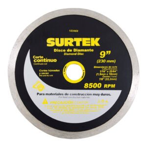 Disco de diamante continuo, 9" Surtek
