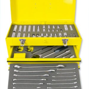 Juego combinado de herramienta para mecánico 107 piezas, con caja metálica Surtek