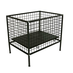 Botadero metálico negro 80 x 70 x 60 cm Surtek