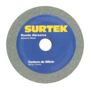 Rueda abrasiva de carburo de silicio verde grano 80, 6" x 1" Surtek