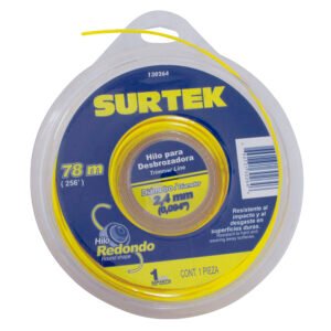 Nailon redondo para desbrozadora doble blíster, 2.4 mm x 78 m Surtek