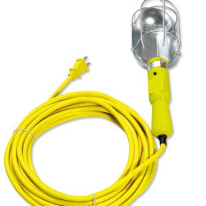 Lámpara de taller con canastilla metálica, color amarillo 8 m Surtek