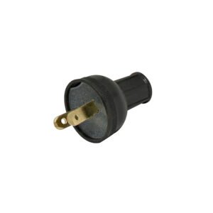 Clavija de hule redonda, color negro Surtek