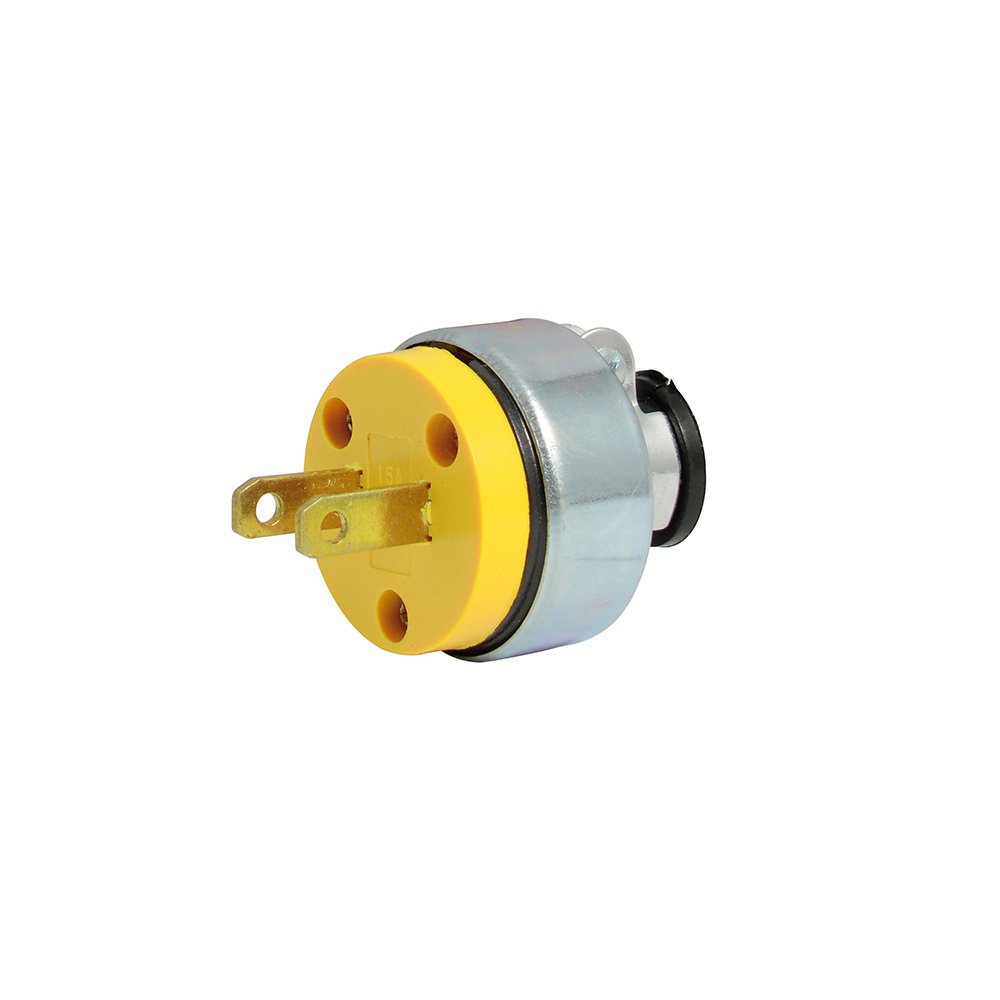 25 Pza Clavija blindada con abrazadera polarizada, color amarillo Surtek