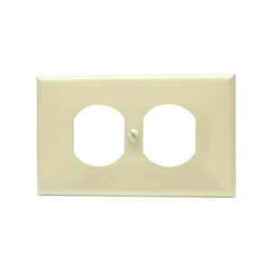 Placa doble plástica , línea estándar, color marfil Surtek
