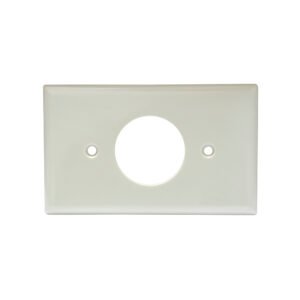 Placa sencilla plástica , línea estándar, color marfil Surtek