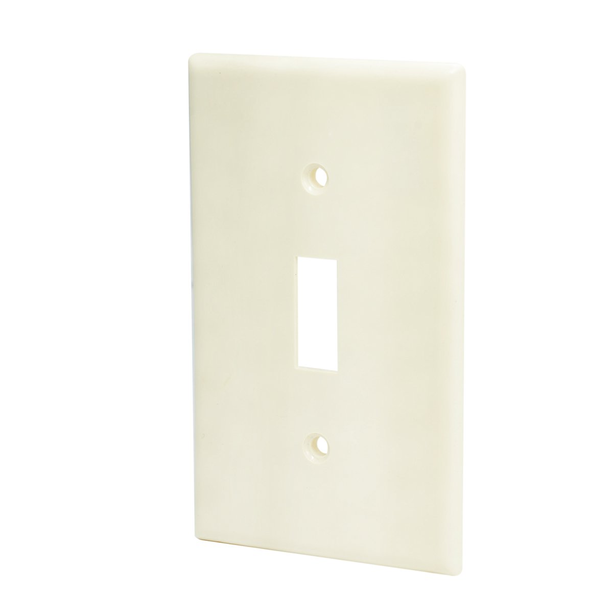10 Pza Placa apagador vertical plástica, línea estándar, color marfil Surtek