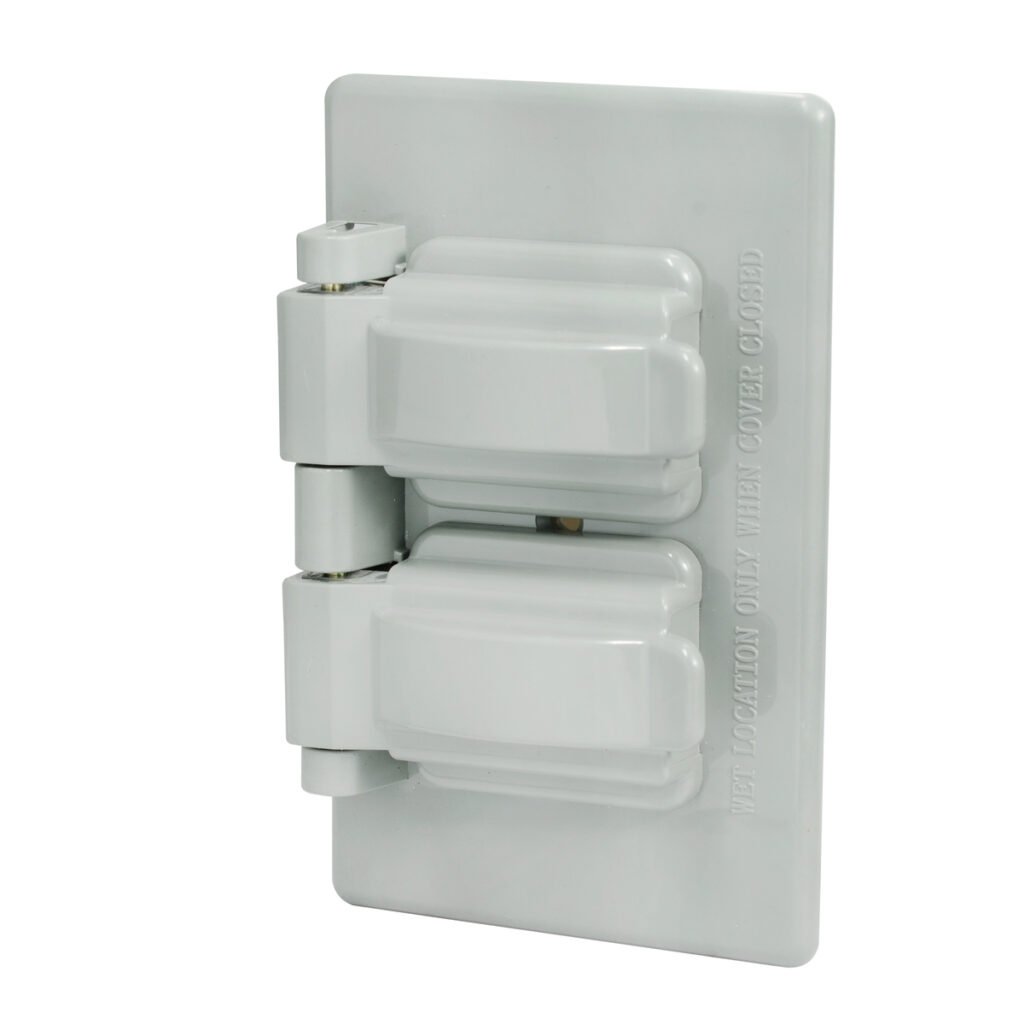 10 Pza Placa doble plástica para intemperie, línea estándar, color gris Surtek