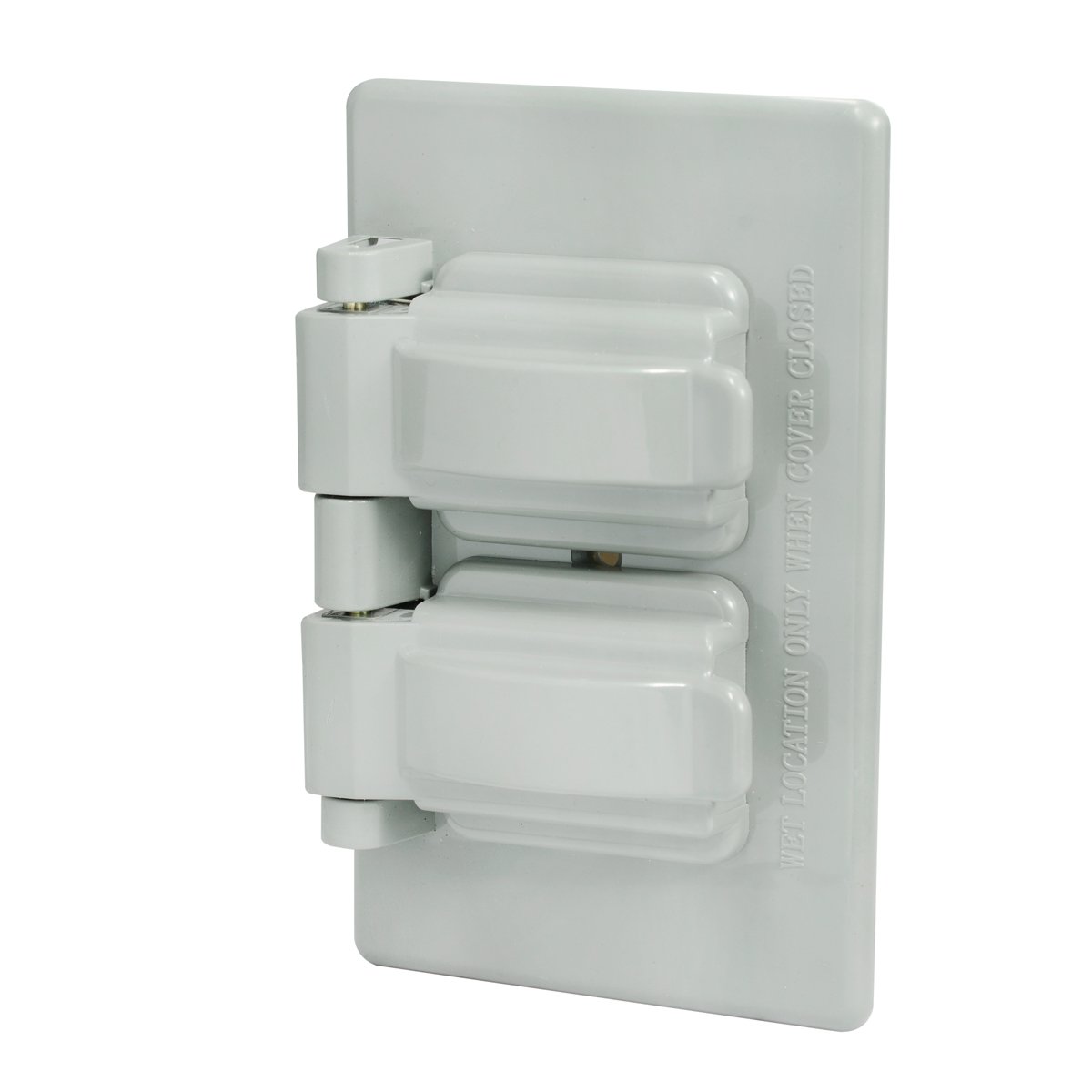 10 Pza Placa doble plástica para intemperie, línea estándar, color gris Surtek