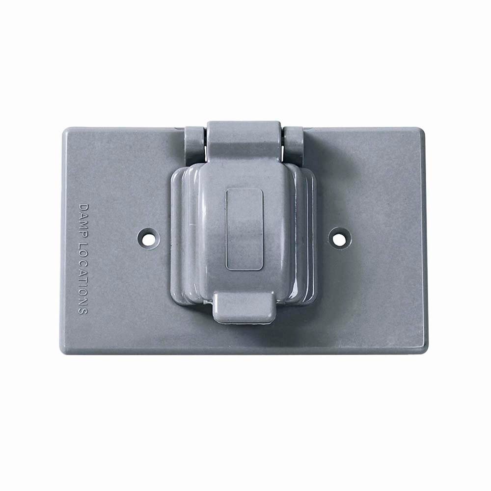 10 Pza Placa sencilla plástica para intemperie, línea estándar, color gris Surtek