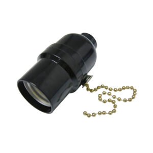 10 Pza Potalámpara con cadena, color negro Surtek