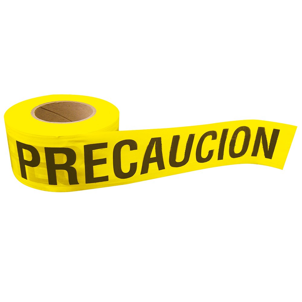 3 Pza Cinta para barricada "PRECAUCION" ancho 3" de 100 m Surtek