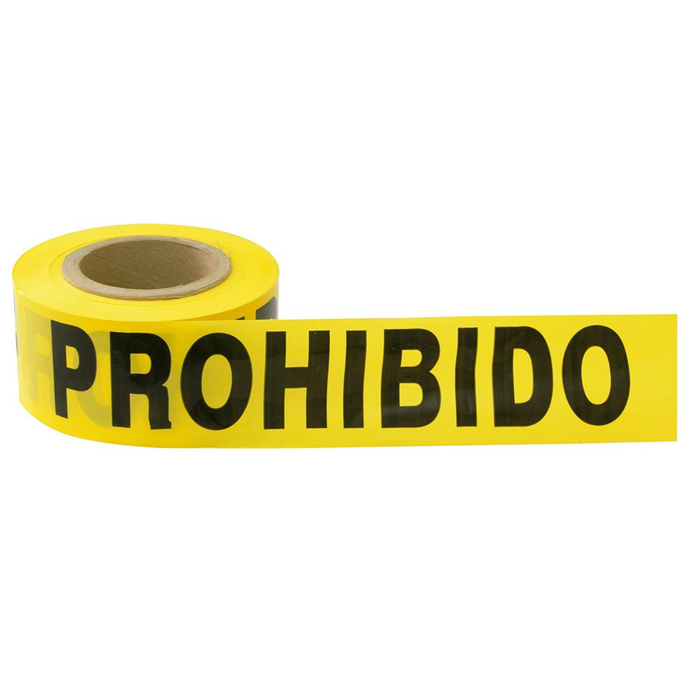 3 Pza Cinta para barricada "PROHIBIDO EL PASO" ancho 3" de 304 m Surtek