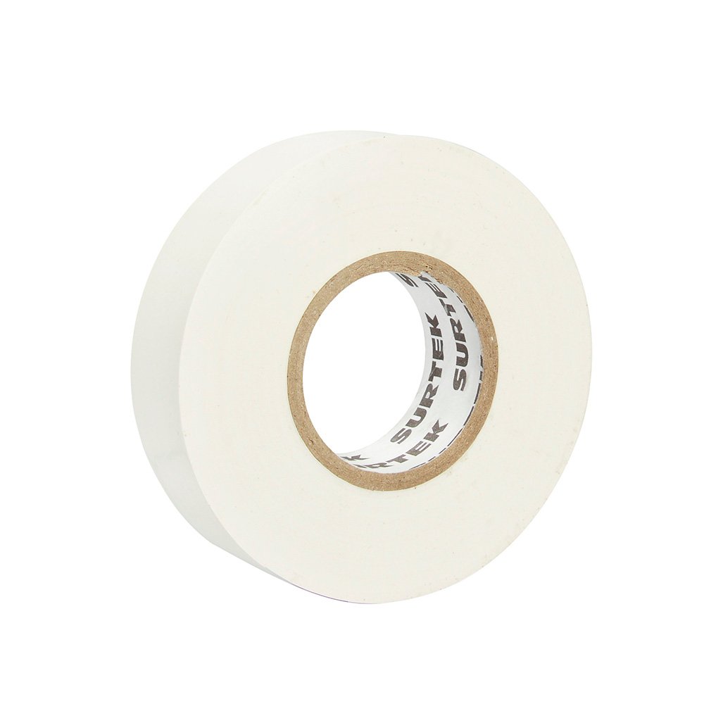 6 Pza Cinta blanca para aislar 19 mm x 18 m Surtek