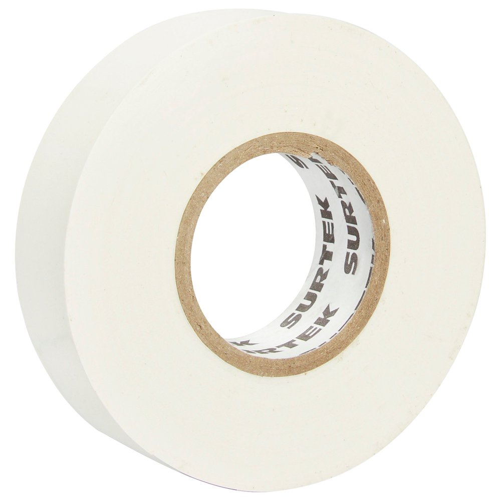 6 Pza Cinta blanca para aislar 19 mm x 9 m Surtek