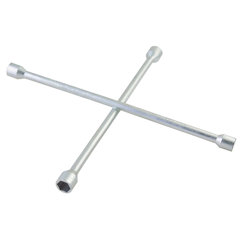 4 Pza Llave de cruz cromada 20" Foy