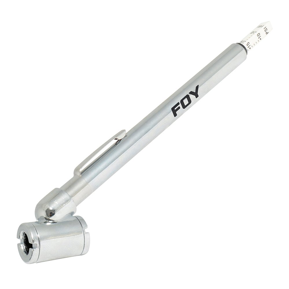 6 Pza Gauge tipo lápiz de doble cabeza 60 PSI, 21 cm Foy