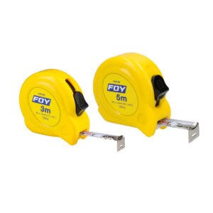 6 Pza Flexómetro con carcasa de plástico amarillo 3 m x 1/2" Foy