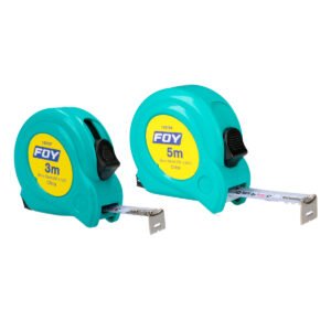 6 Pza Flexómetro con carcasa de plástico turquesa 5 m x 3/4" Foy