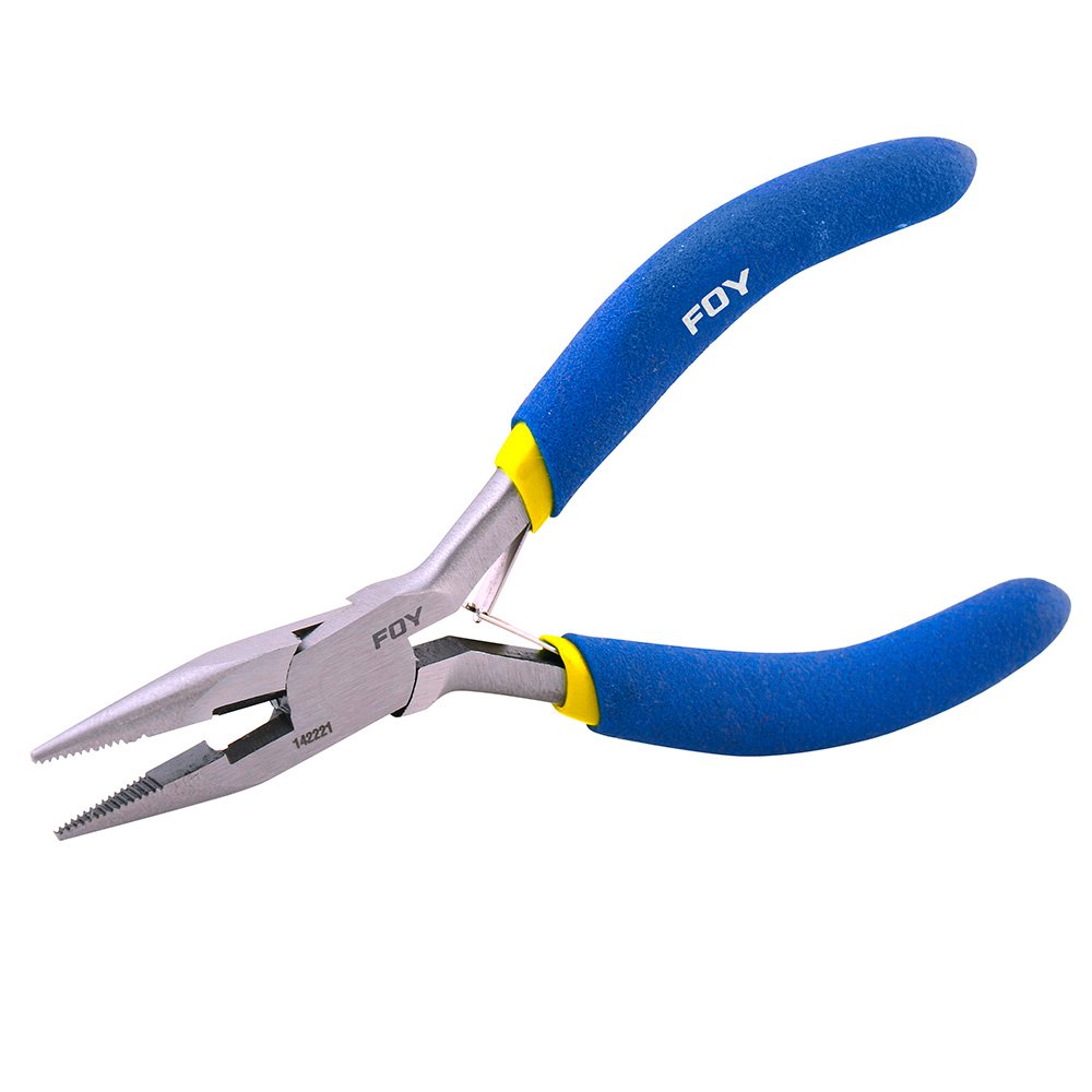 3 Pza Mini pinza para electrónica con mango de vinil de 4-5/8", corte lateral Foy
