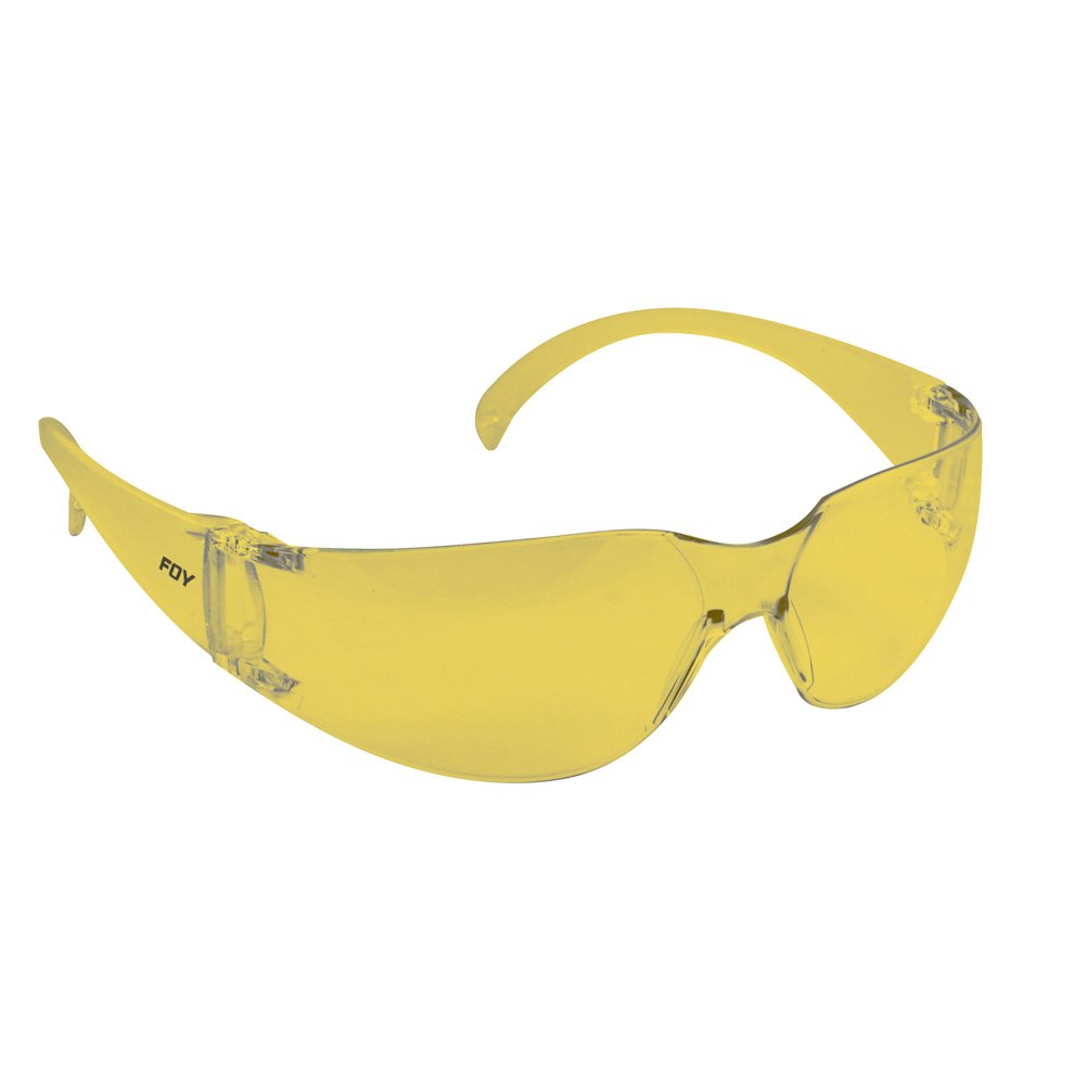 6 Pza Lentes de seguridad, ámbar Foy