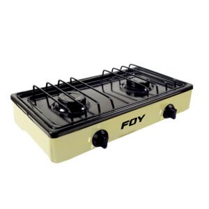 Estufa de gas 2 quemadores color beige Foy