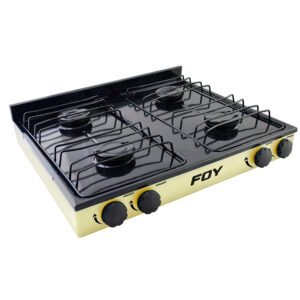 Estufa de gas 4 quemadores color beige Foy