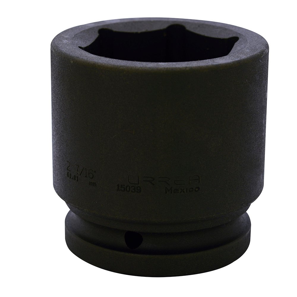 Dado de impacto cuadro de 1-1/2", 6 puntas, en pulgadas, 2-7/16" Urrea