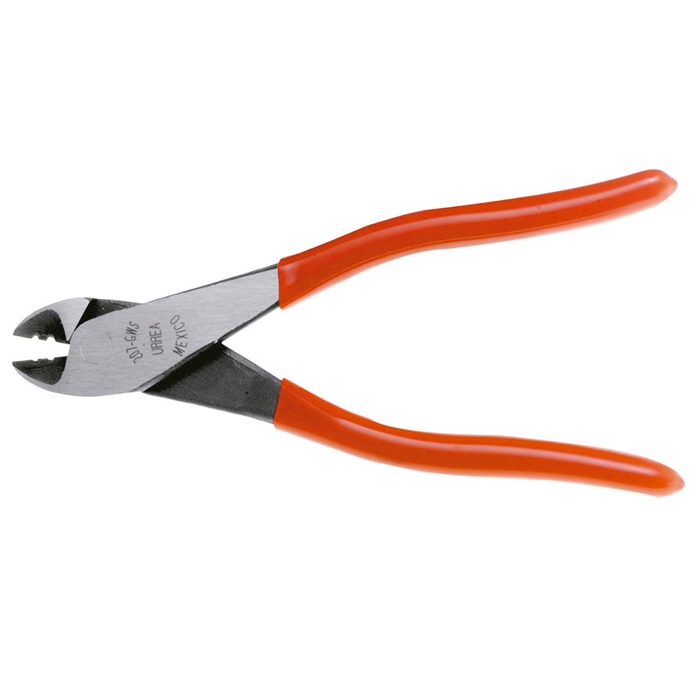 3 Pza Pinza para electricista con mango rubber grip de 7-5/16" corte diagonal con pela alambre a Urrea