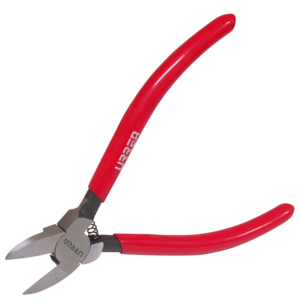 6 Pza Pinza corte al ras para plástico y materiales no ferroso con mango rubber grip 6" Urrea