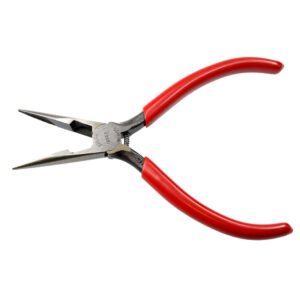 6 Pza Pinza para electricista con mango rubber grip de 6-5/8" punta larga corte lateral con reso Urrea