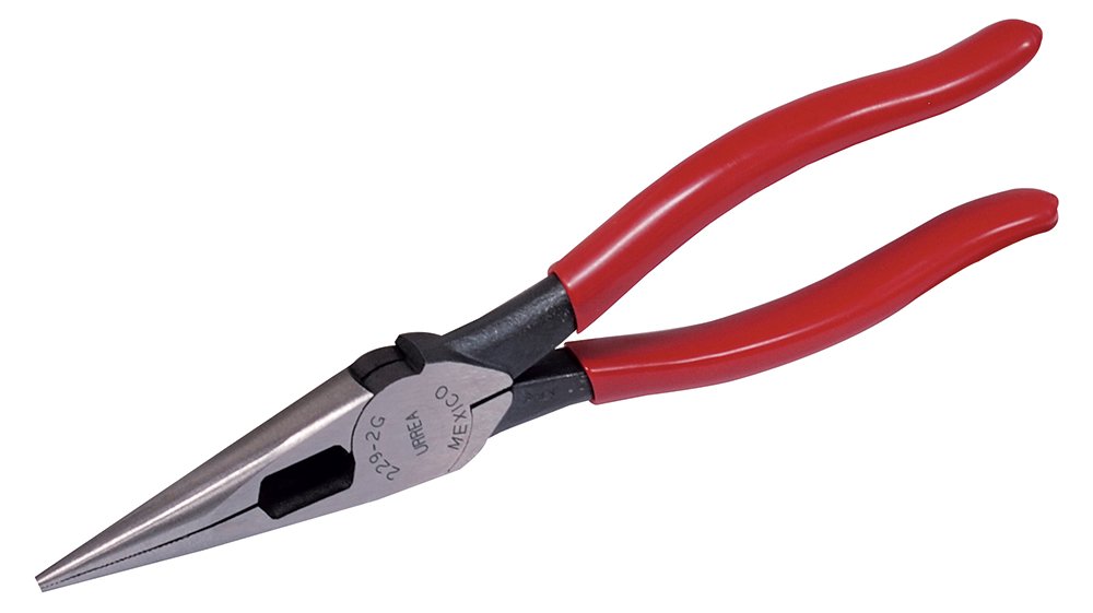 6 Pza Pinza para electricista con mango rubber grip de 8-9/32" con punta larga Urrea