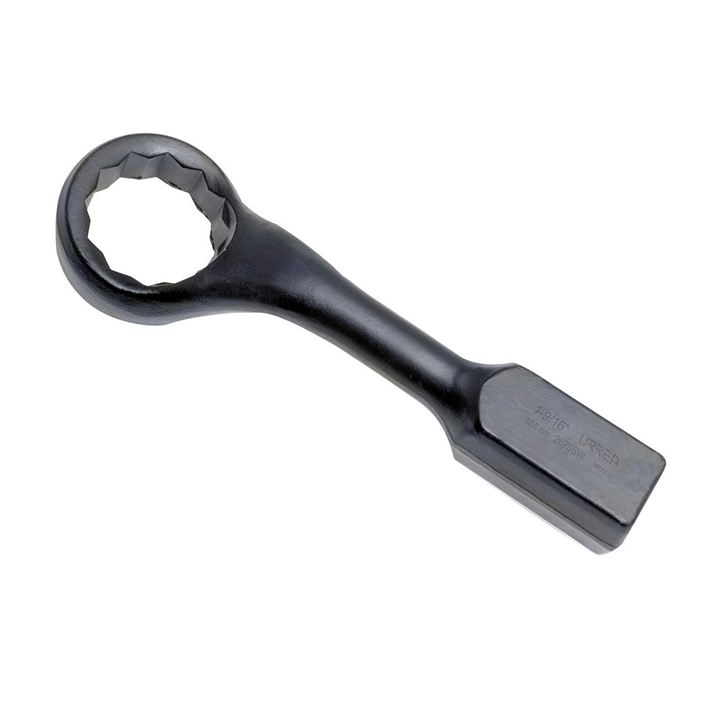 Llave de golpe acodada fosfatizada en pulgadas, 12 puntas, 1-9/16" Urrea