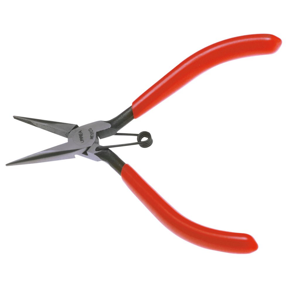 6 Pza Pinza para electricista con mango rubber grip de 4-3/4" punta larga sin corte Urrea
