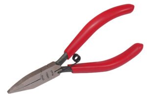3 Pza Pinza para electrónica con mango rubber grip de 4-3/4" plana lisa Urrea